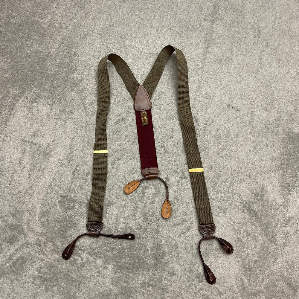 Trafalgar Suspenders Braces Men Brown Classic Adjustable Straps